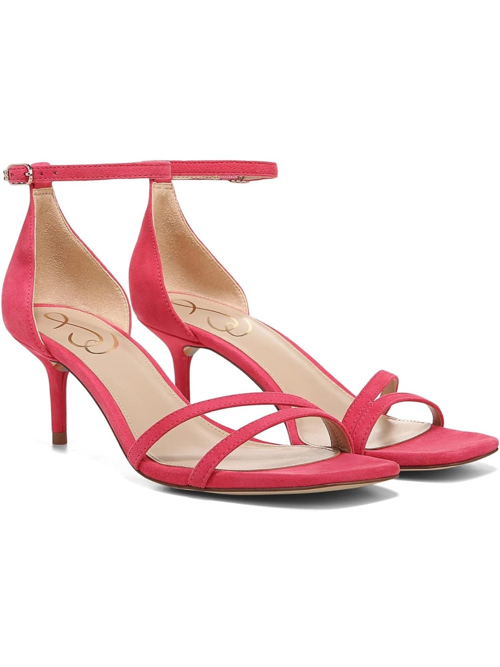 NEW Sam Edelman Suede Peonie Kitten Heel Ultra Fuschia Pink size 10m